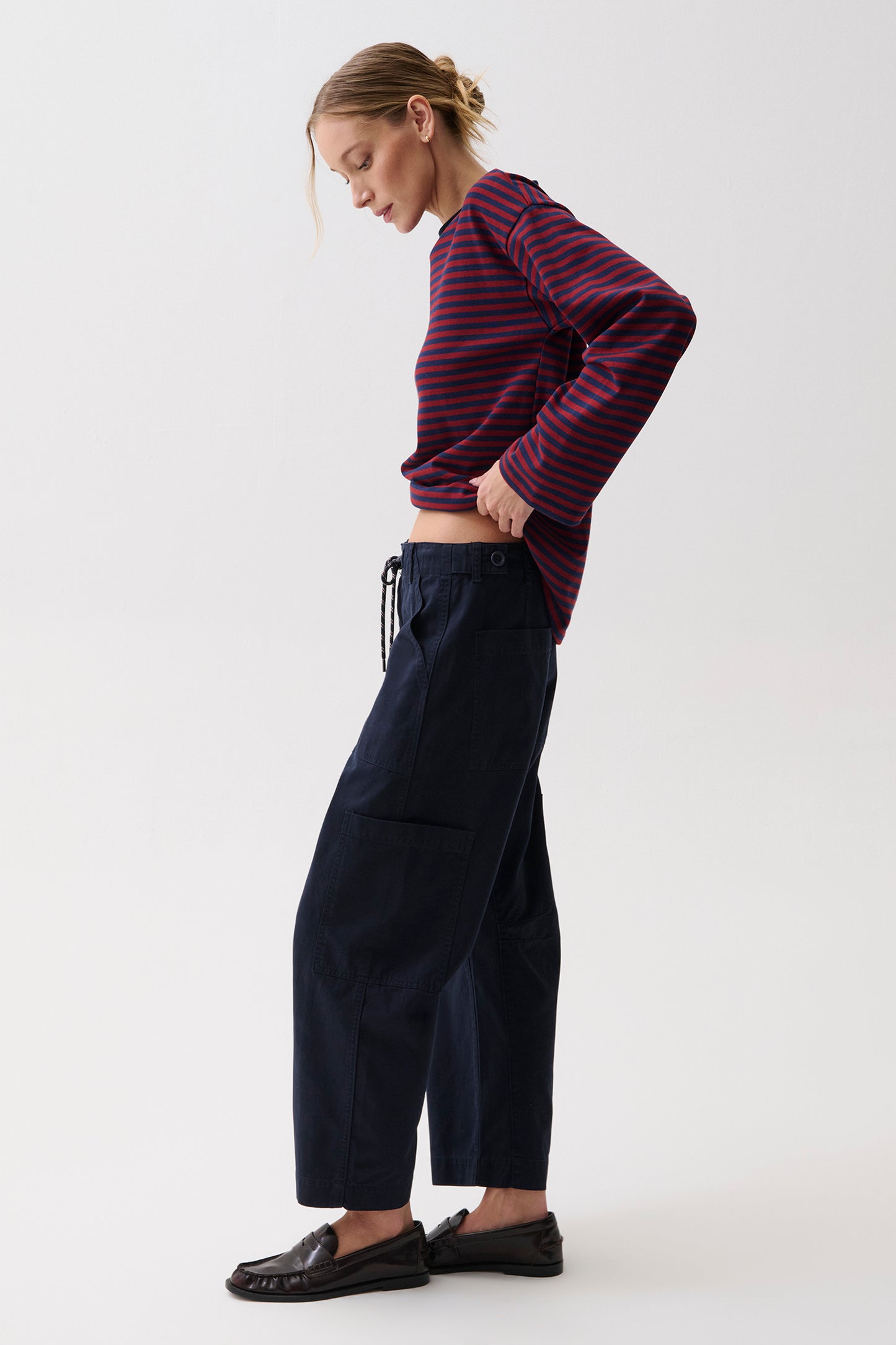 Sabrina Curved Utility Pants - Nautical