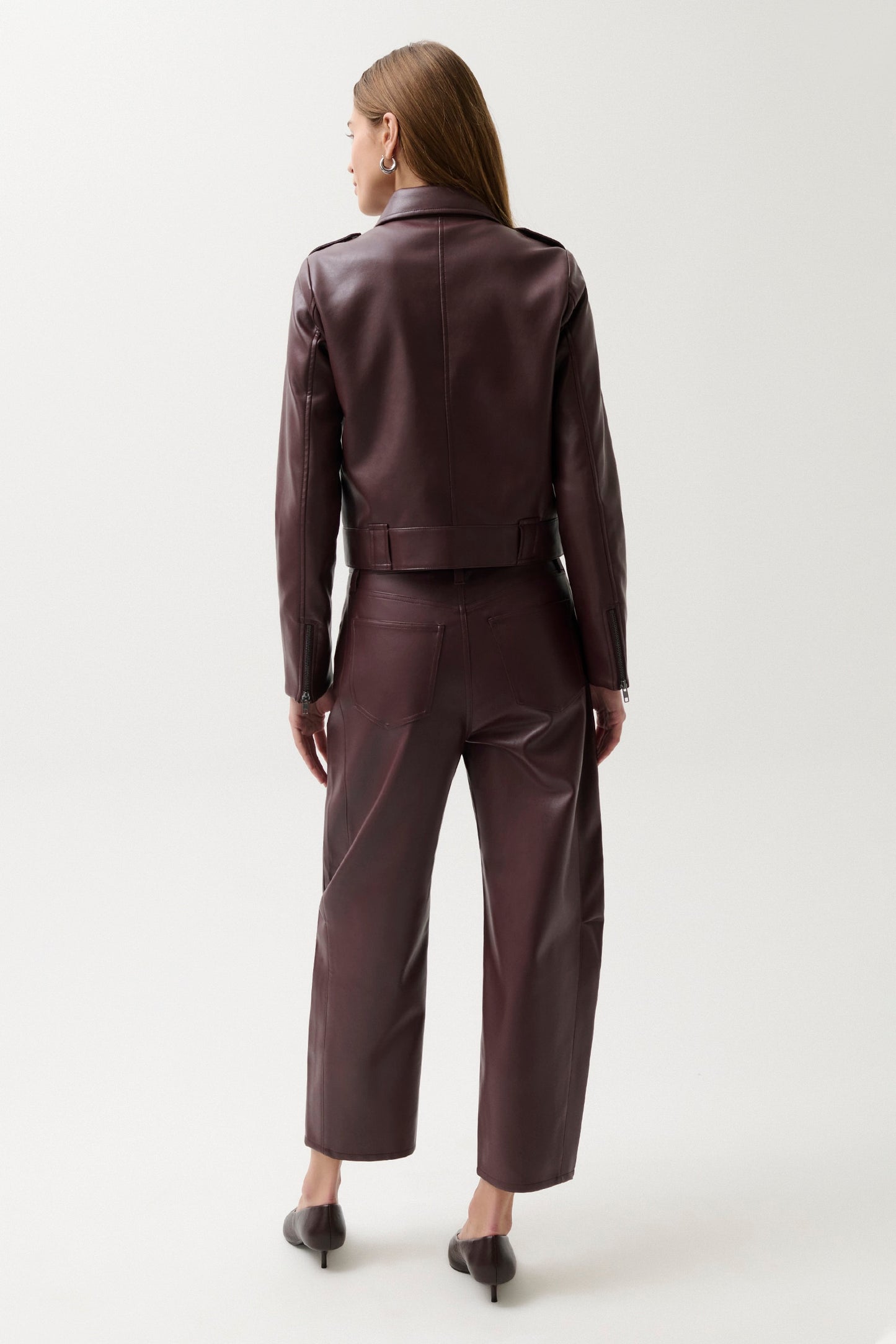 Eli High Rise Barrel Jean - Cabernet