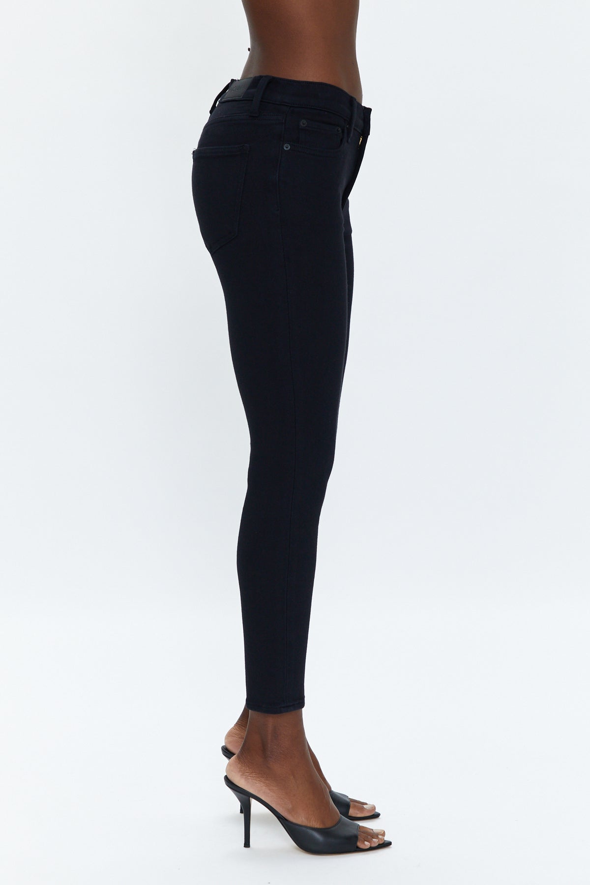 Audrey Mid Rise Skinny - Dark Vinyl