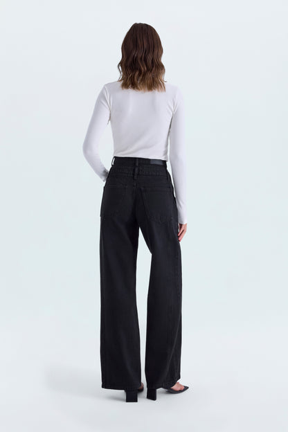 Caleb High Rise Stacked Waist Jean - Midnight Hour