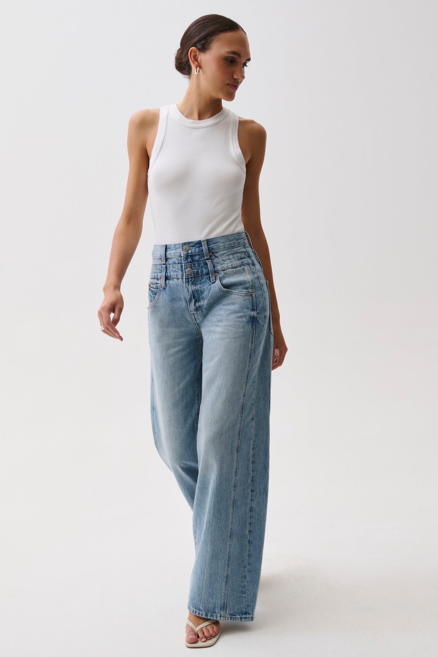Caleb High Rise Stacked Waist Jean - Era