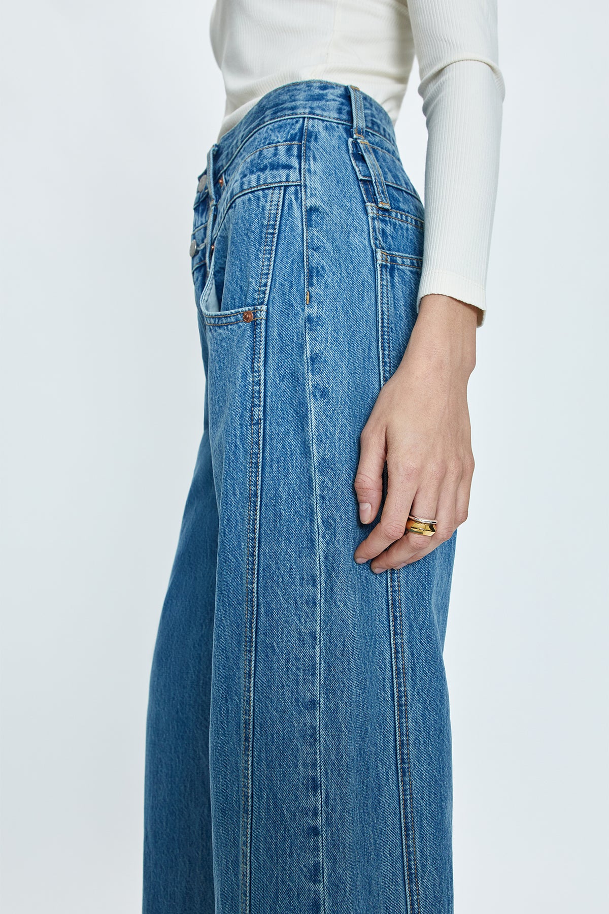 Caleb High Rise Stacked Waist Jean - Venue