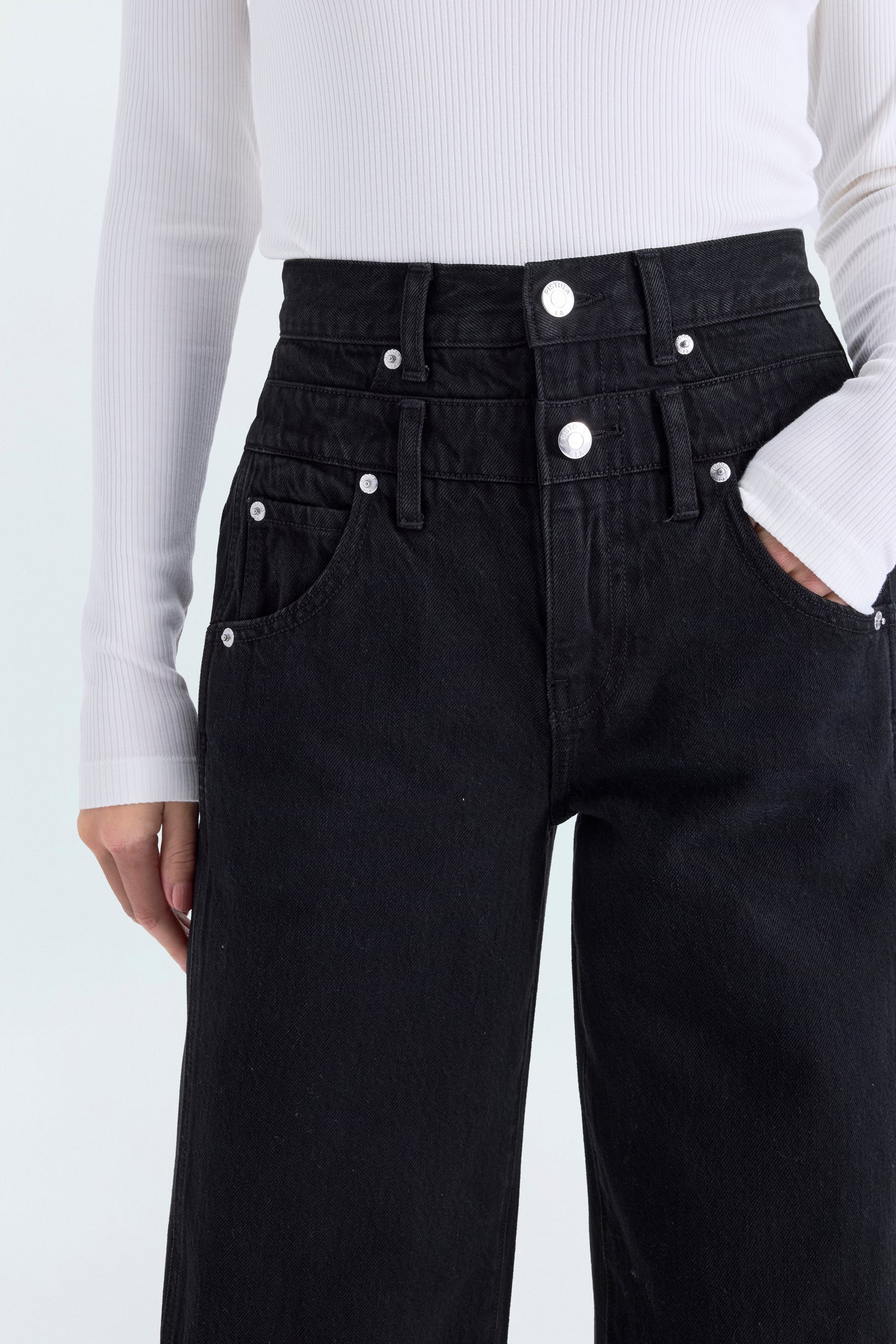 Caleb High Rise Stacked Waist Jean - Midnight Hour