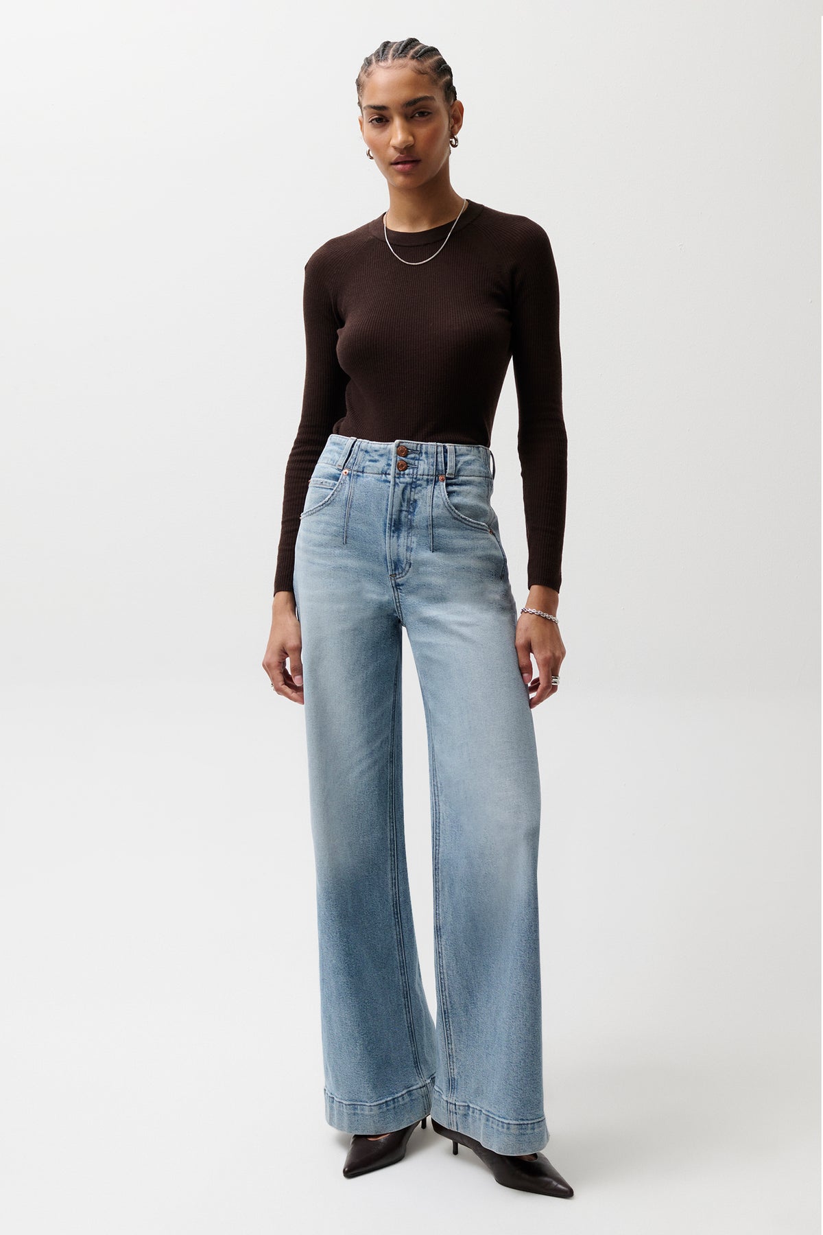 Lana High Rise Ultra Wide Leg Jean Terrace