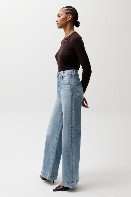 Lana High Rise Ultra Wide Leg Jean - Terrace