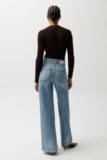 Lana High Rise Ultra Wide Leg Jean - Terrace