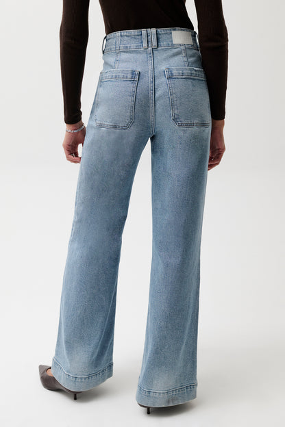 Lana High Rise Ultra Wide Leg Jean - Terrace