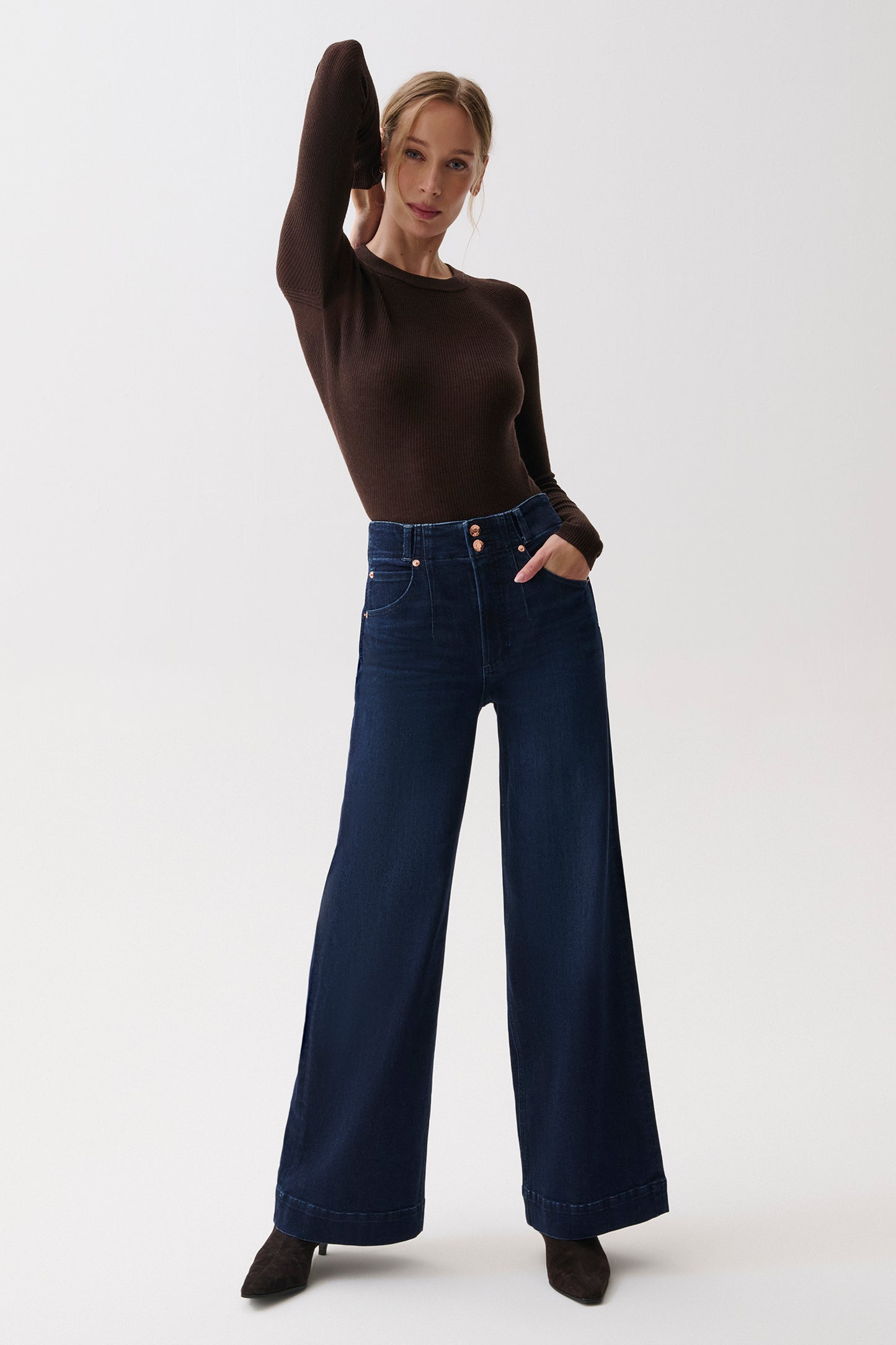 Lana High Rise Ultra Wide Leg Jean - Starstruck