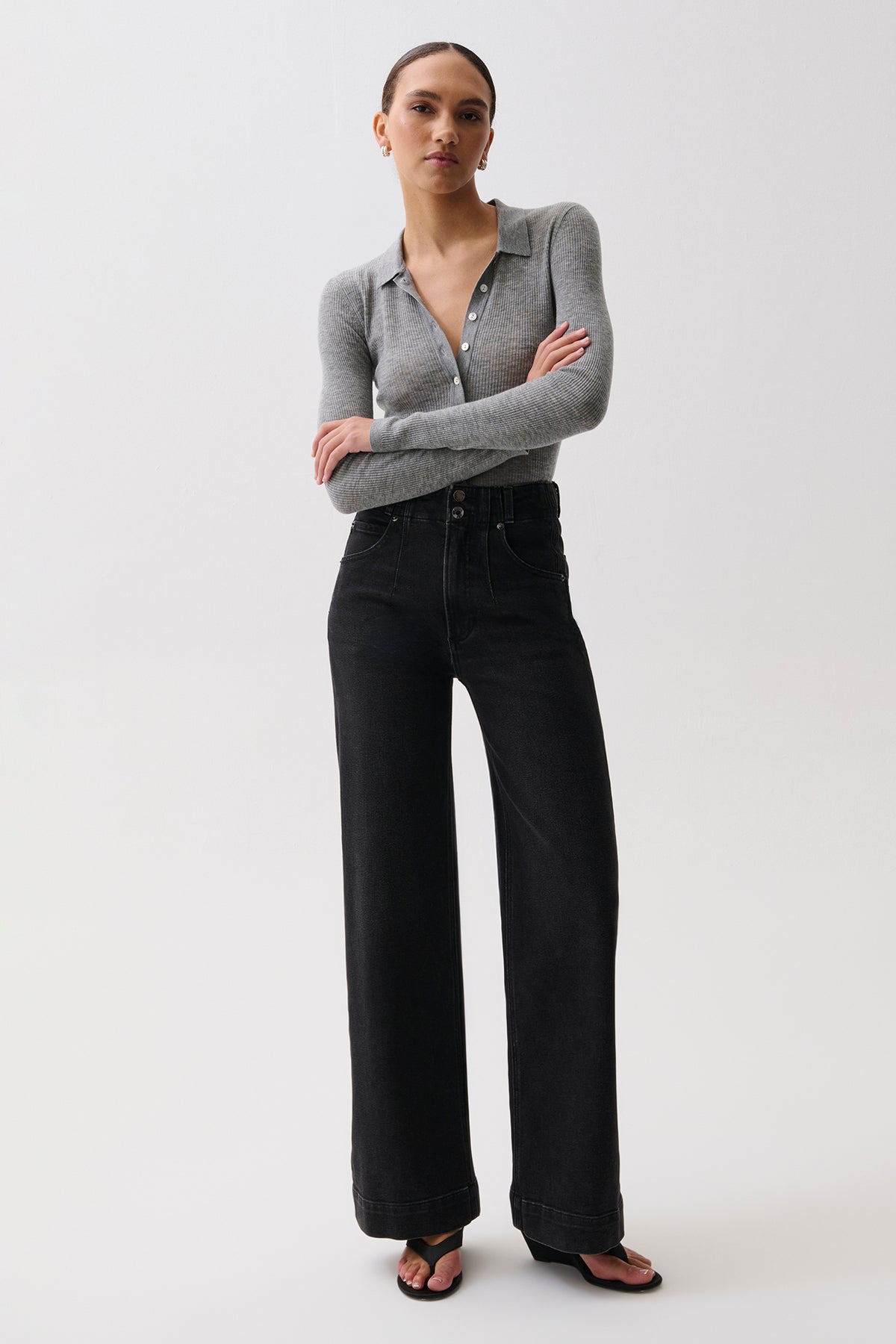Lana High Rise Ultra Wide Leg Jean - Jetset
