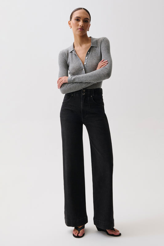 Lana High Rise Ultra Wide Leg Jean - Jetset