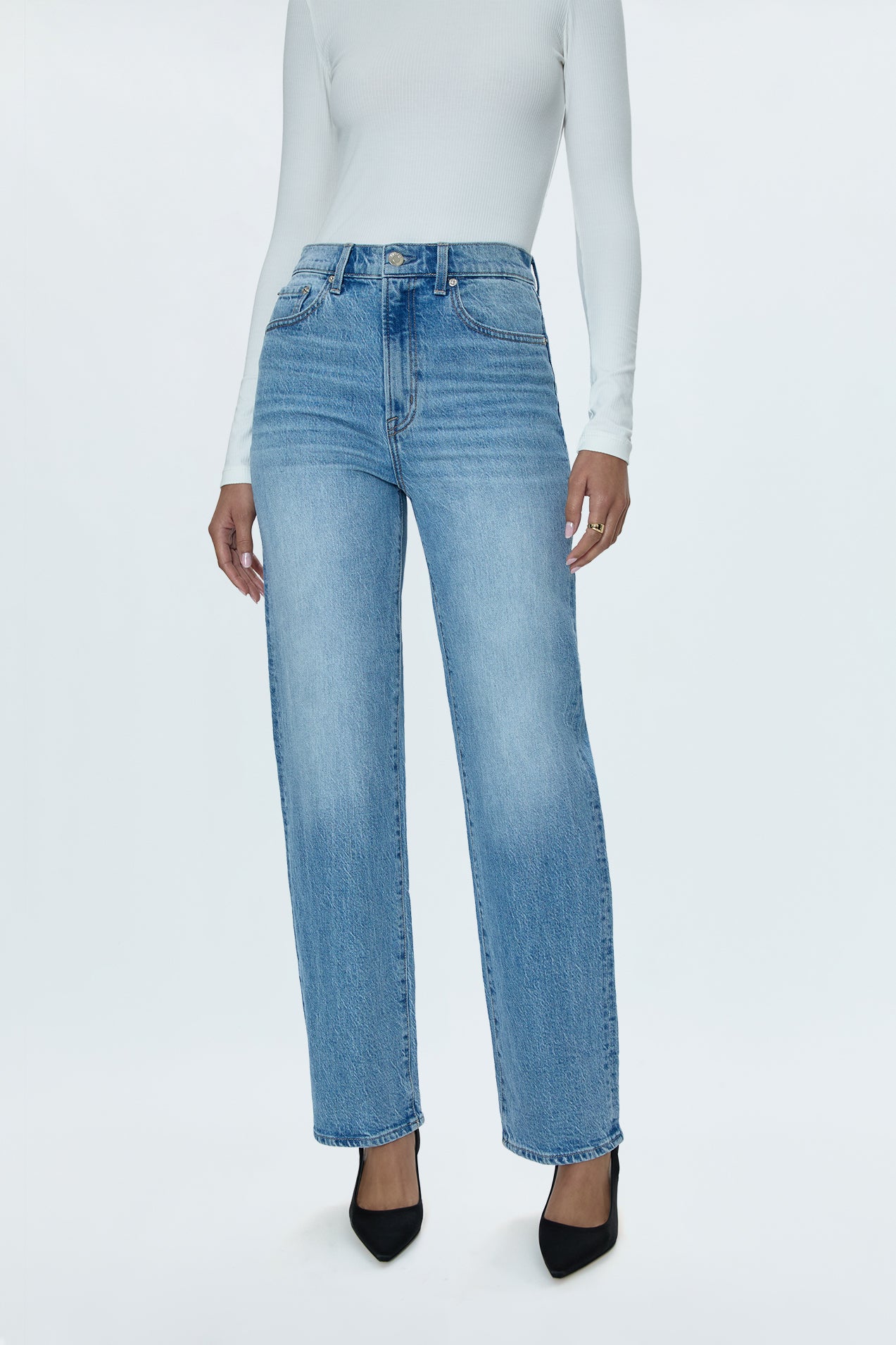 Cassie Super High Rise Straight Jean - Fonda