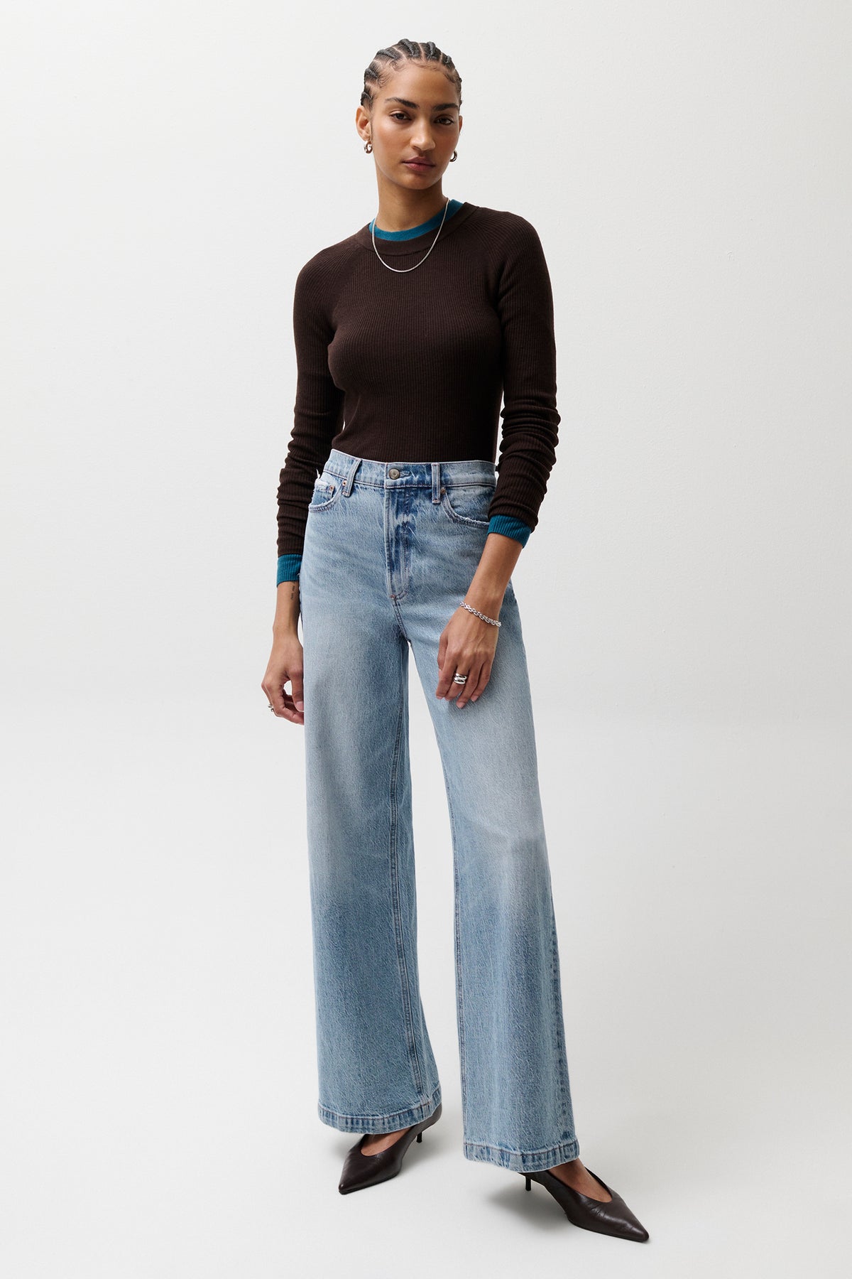 Lana High Rise Ultra Wide Leg Jean Break