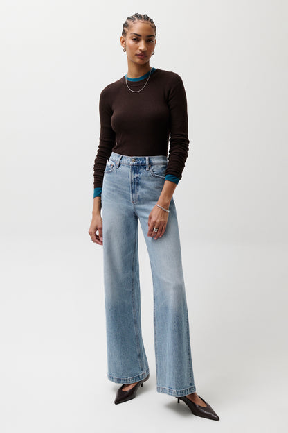 Lana High Rise Ultra Wide Leg Jean - Break