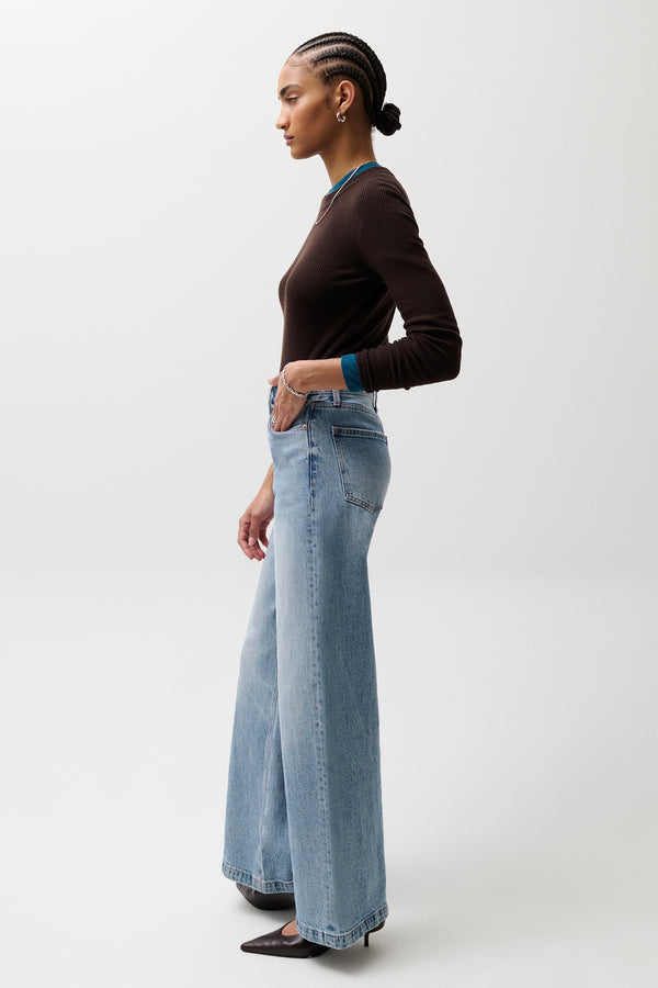 Lana High Rise Ultra Wide Leg Jean - Break