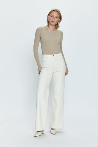 pistola: lana high rise wide leg - ecru