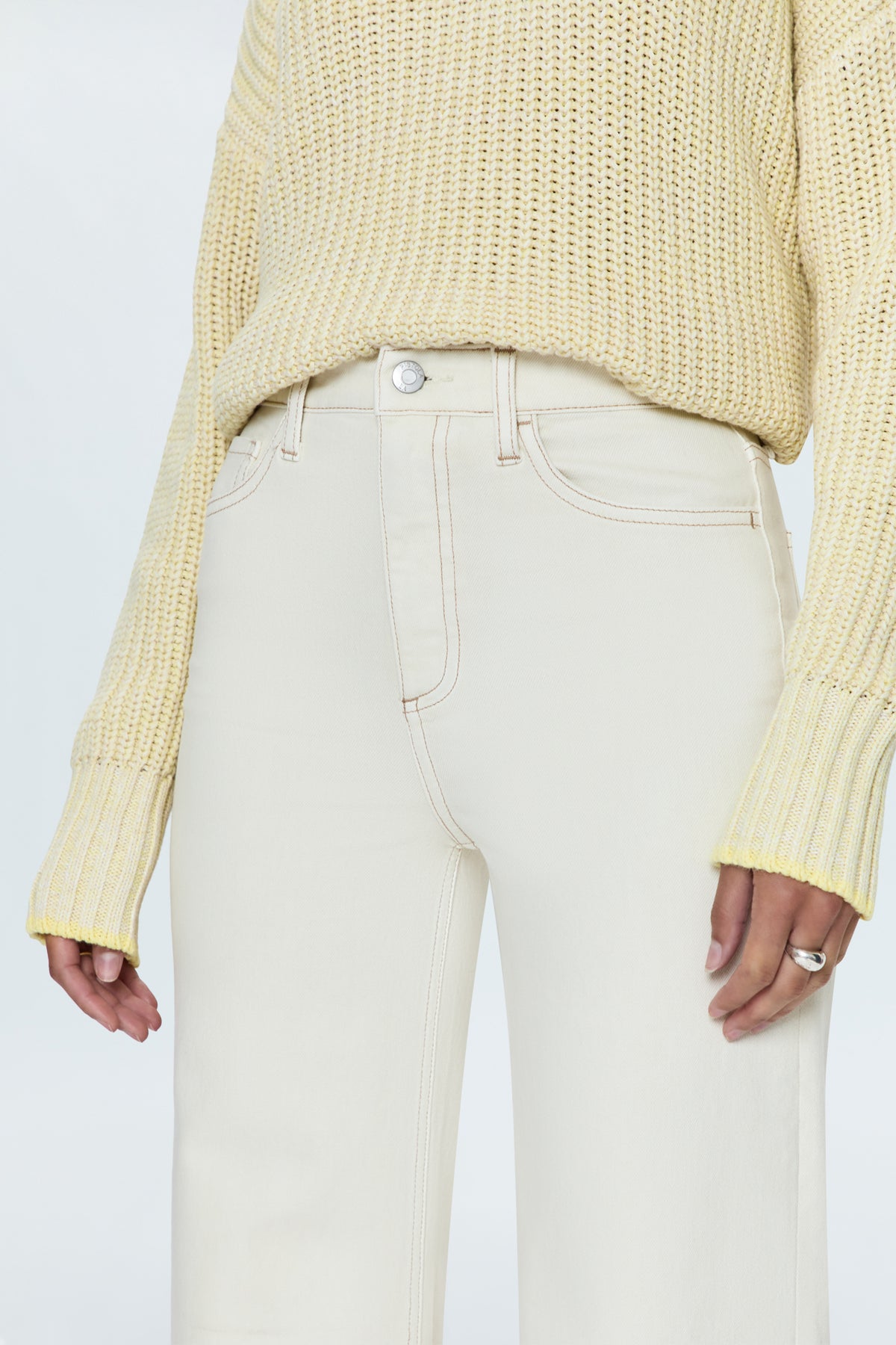Lana High Rise Ultra Wide Jean - Ecru