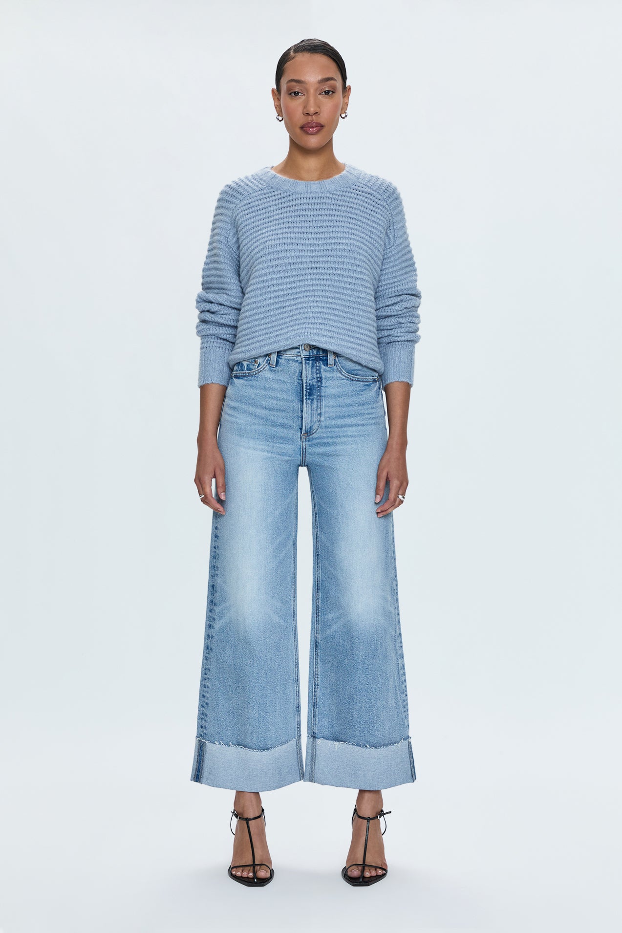 Lana High Rise Ultra Wide Leg Jean Snowcat