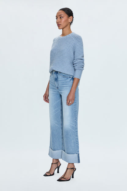 PETITE Lana High Rise Ultra Wide Jean - Snowcat
