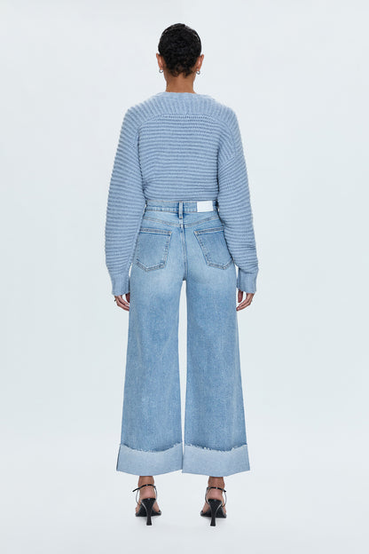Lana High Rise Ultra Wide Leg Jean - Snowcat
