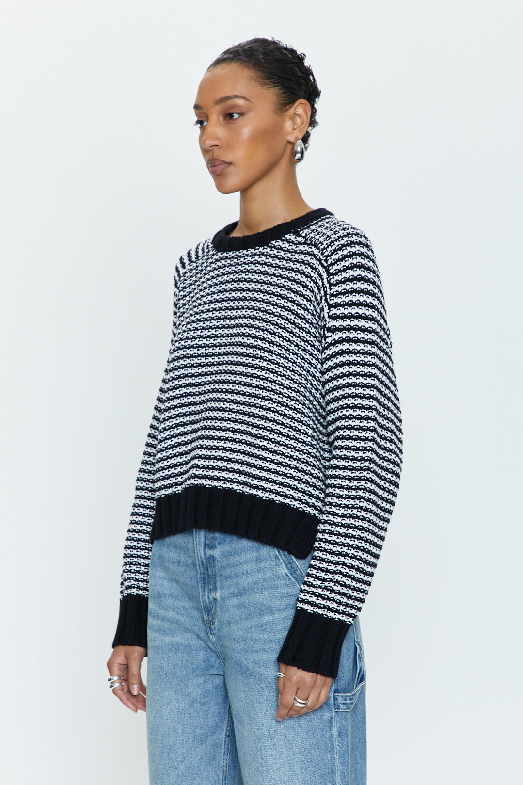 Adina Every Day Sweater -  Midnight White