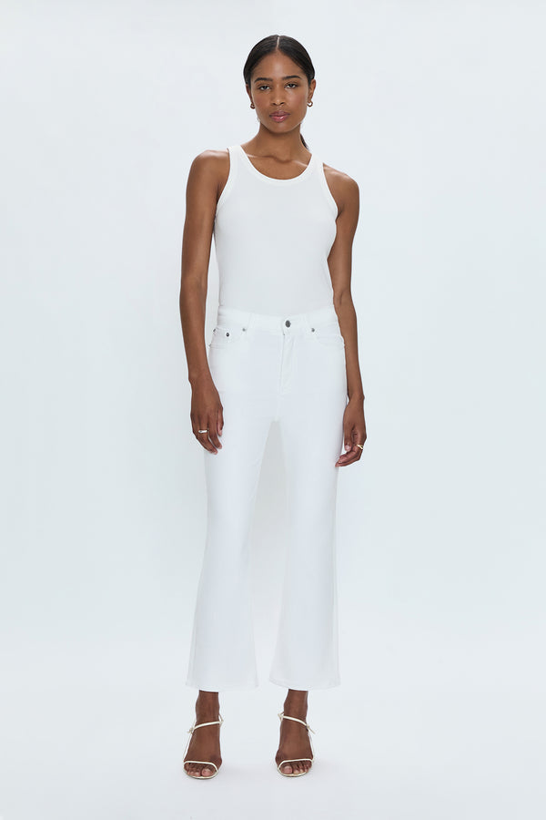 PETITE Lennon High Rise Crop Boot Jean - Vivid White