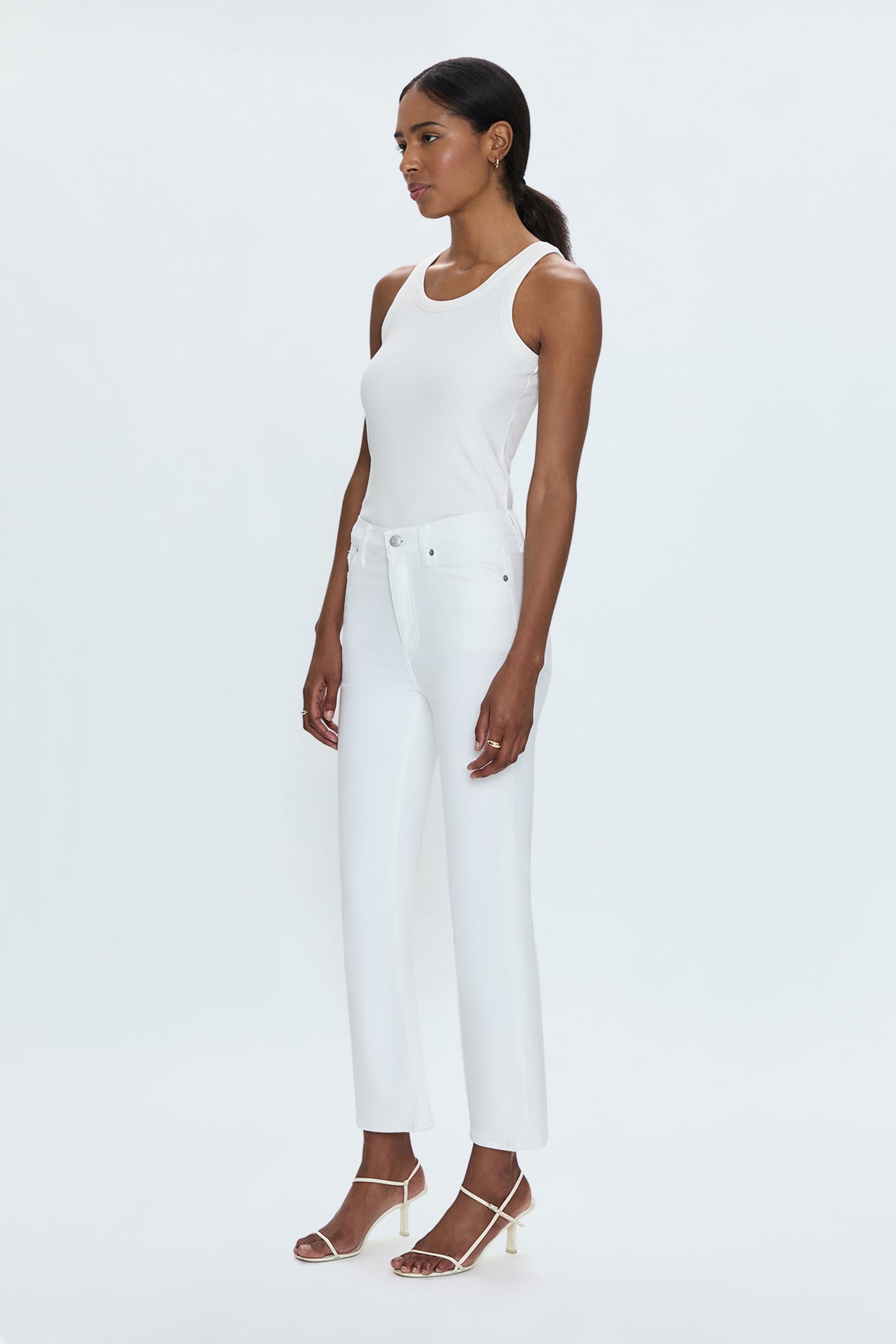 PETITE Lennon High Rise Crop Boot Jean - Vivid White