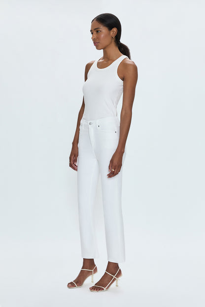 PETITE Lennon High Rise Crop Boot Jean - Vivid White