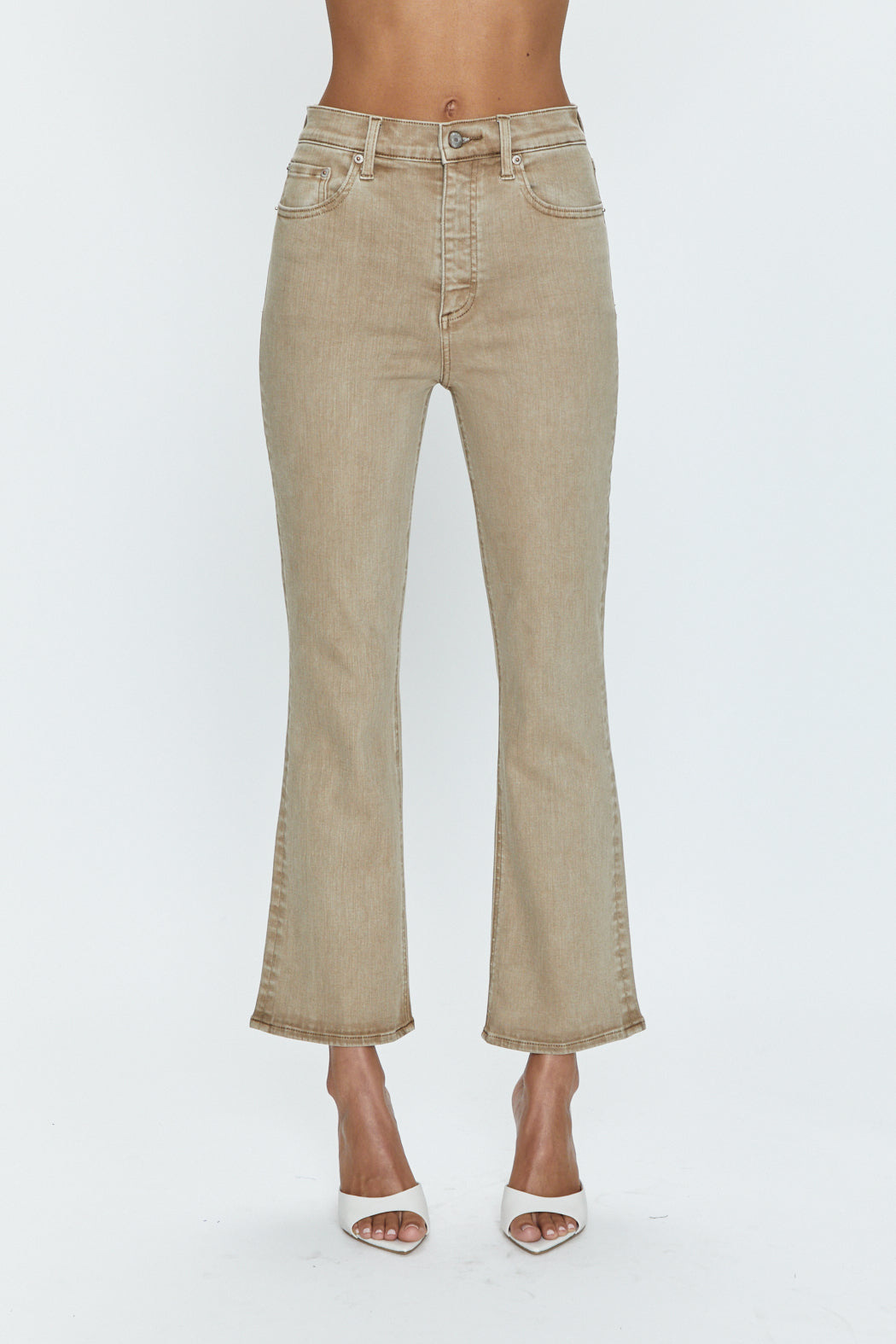 Lennon High Rise Boot Jean - Mink Snow