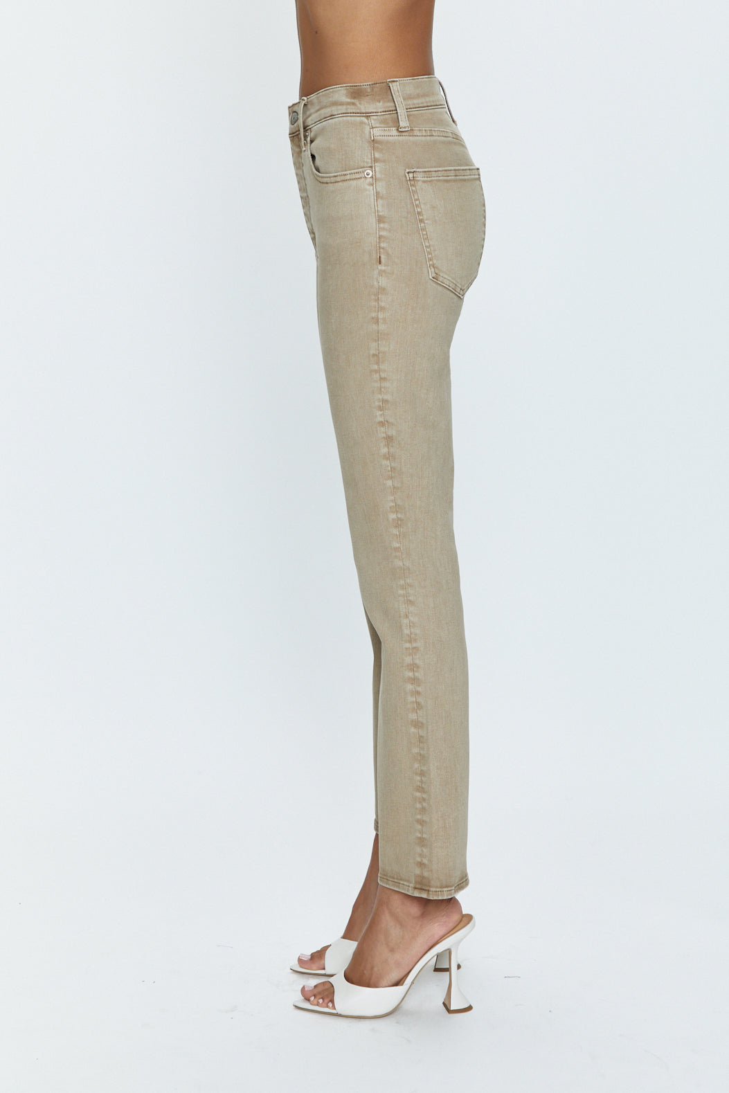 Lennon High Rise Boot Jean - Mink Snow