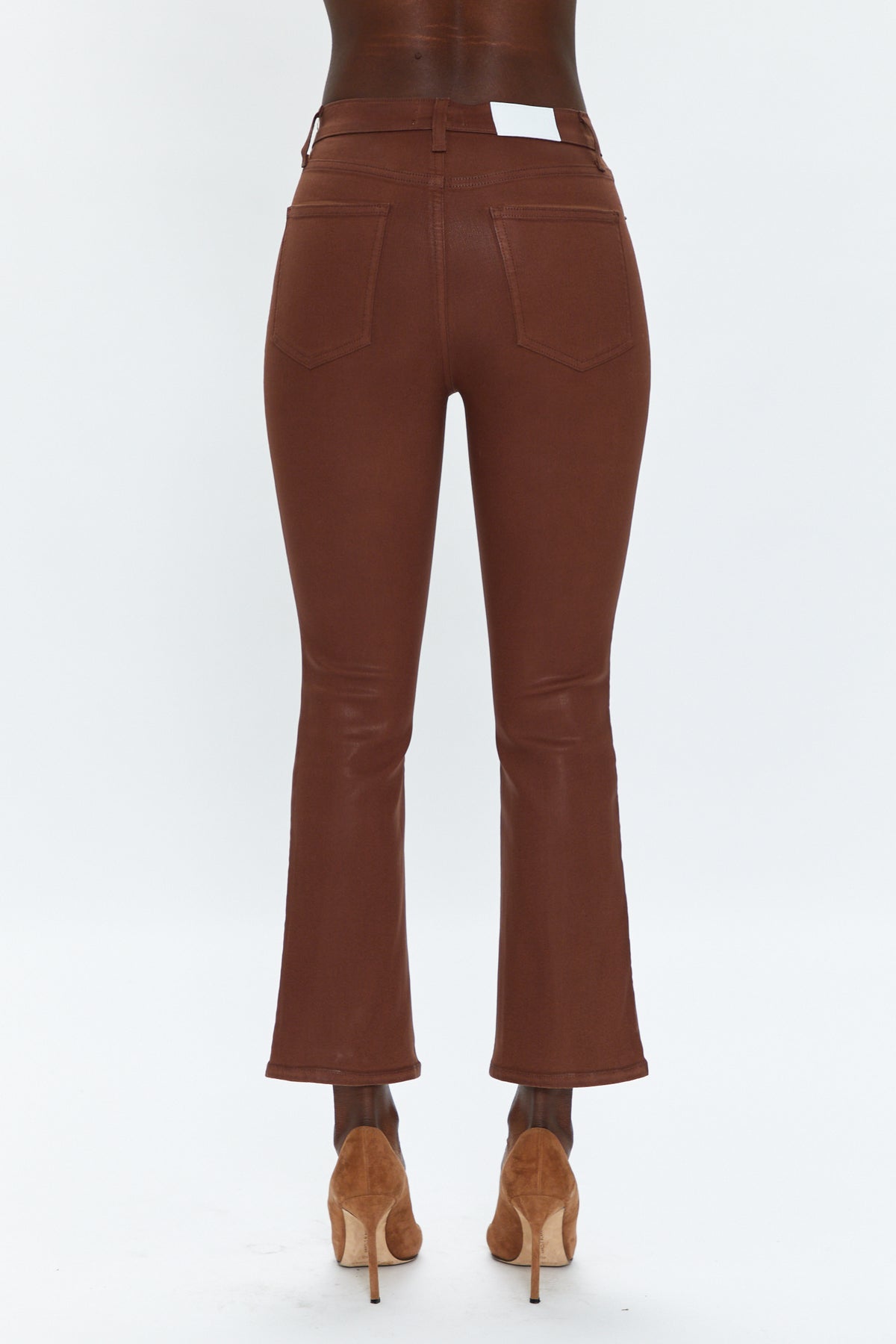 Lennon High Rise Crop Boot - Coated Saddle