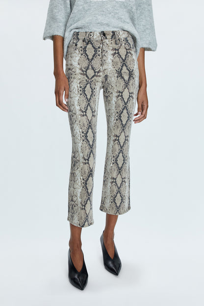 Lennon High Rise Boot Jean - Python