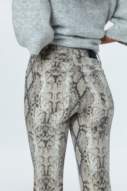 Lennon High Rise Boot Jean - Python