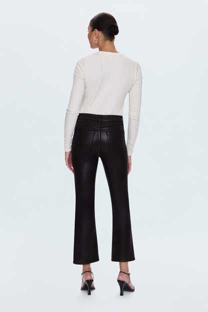 Lennon High Rise Crop Boot Pant - Coated Mocha
