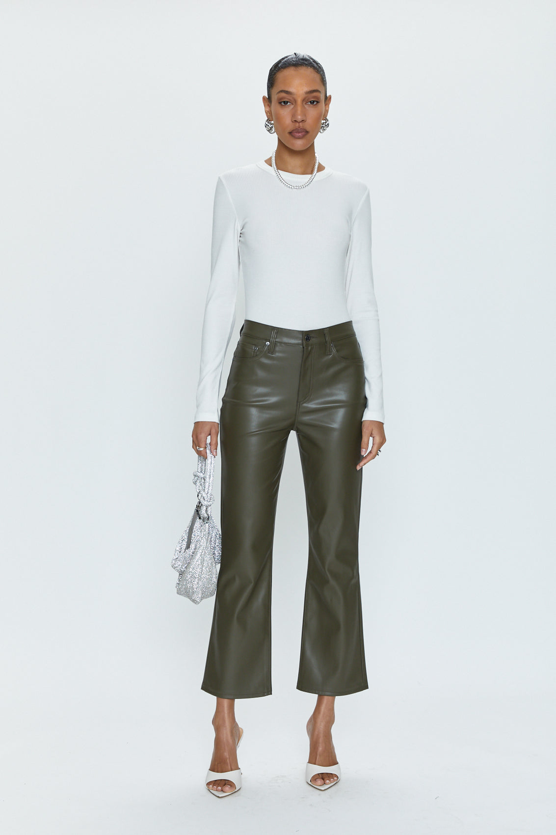 Lennon High Rise Crop Boot - Sage