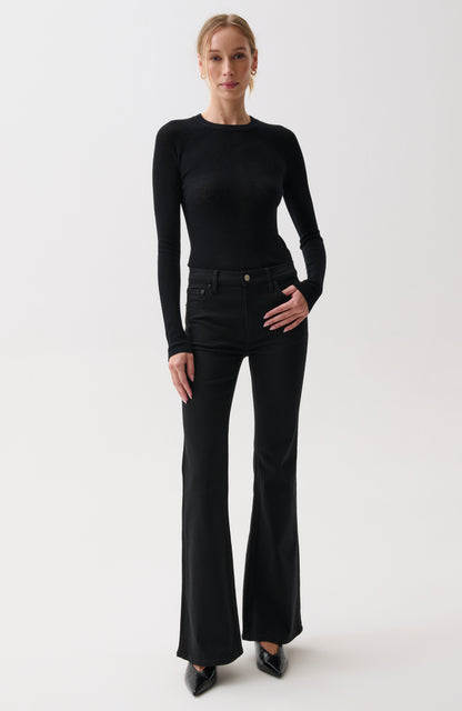 Kinsley Mid Rise Ulta Flare - Noir