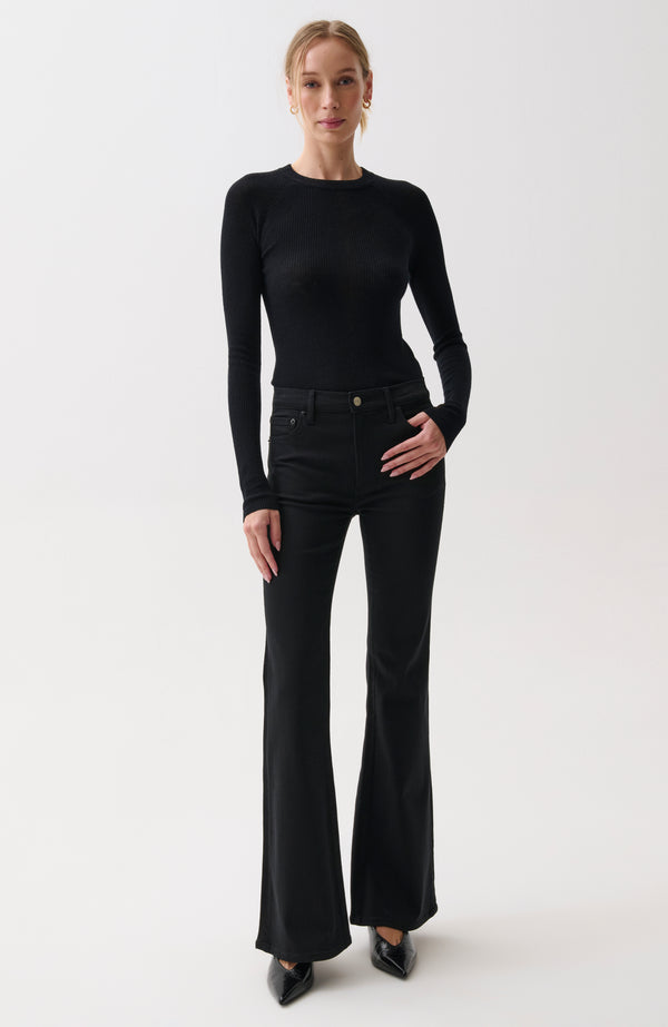 Kinsley Mid Rise Ulta Flare - Noir