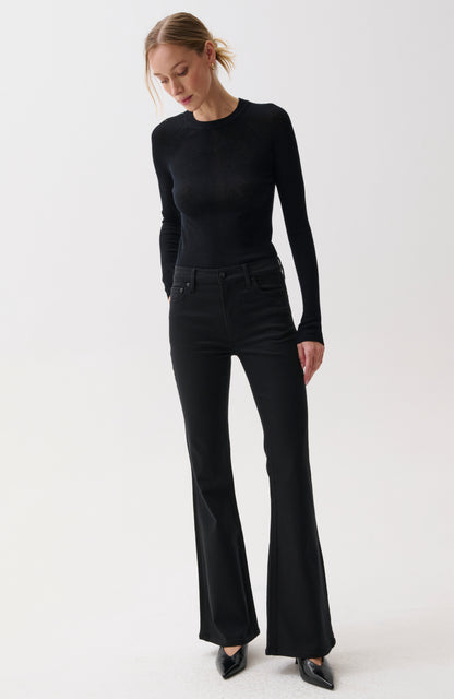 Kinsley Mid Rise Ulta Flare - Noir