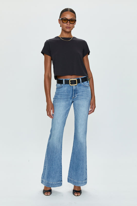 Kinsley Mid Rise Ultra Flare Jean - Paradise
