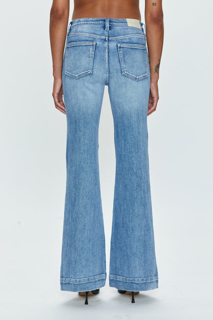 Kinsley Mid Rise Ultra Flare Jean - Paradise