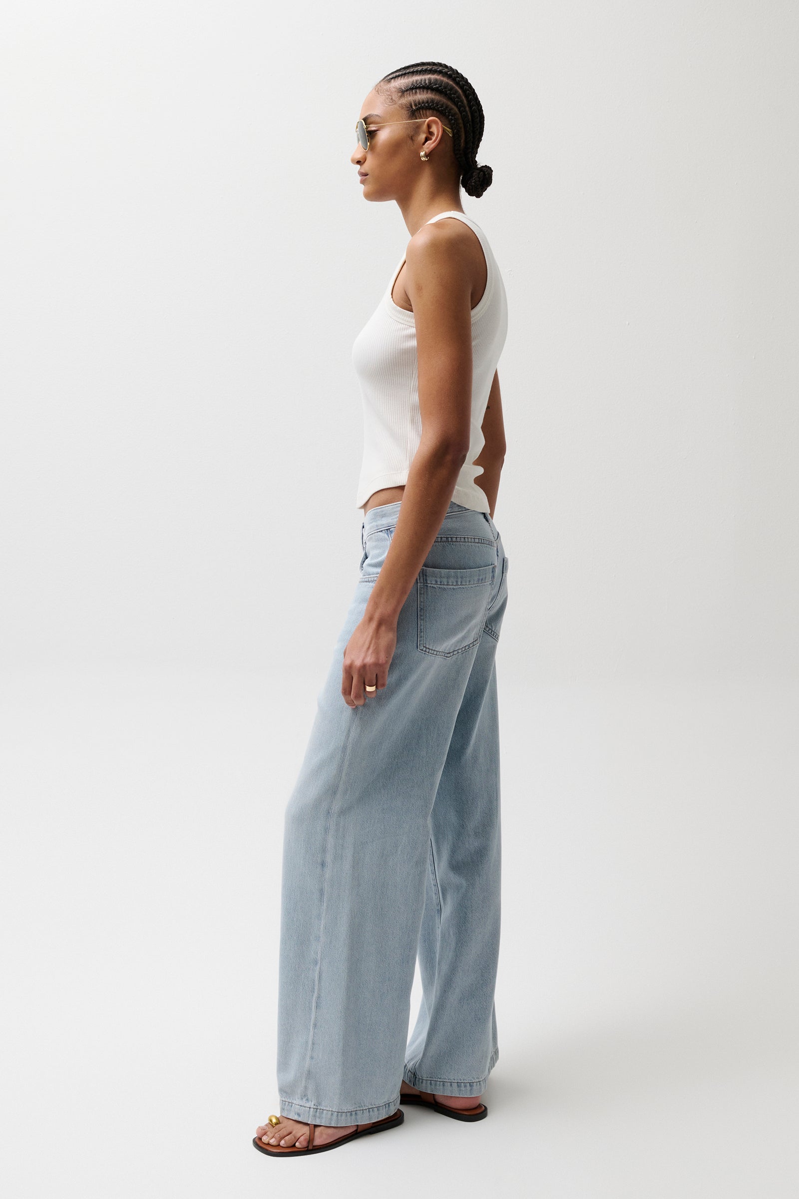 Jadyn Low Slung Palazzo Jean - Chateau – Pistola Denim