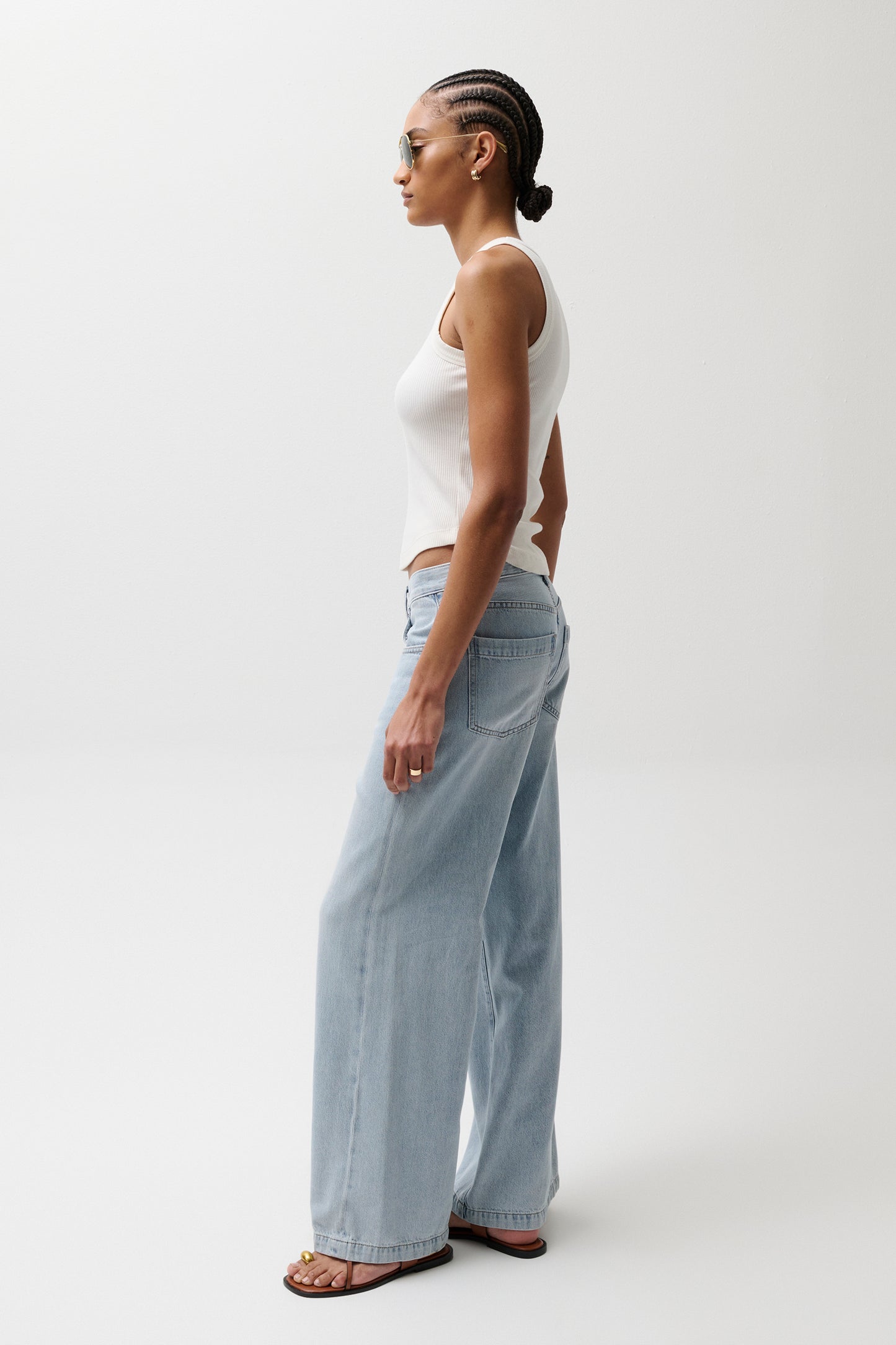 PETITE Jadyn Low Slung Palazzo Jean - Chateau