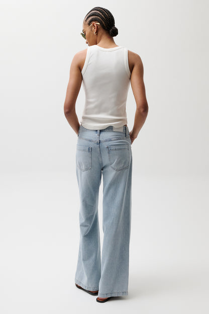 Jadyn Low Slung Palazzo Jean - Chateau