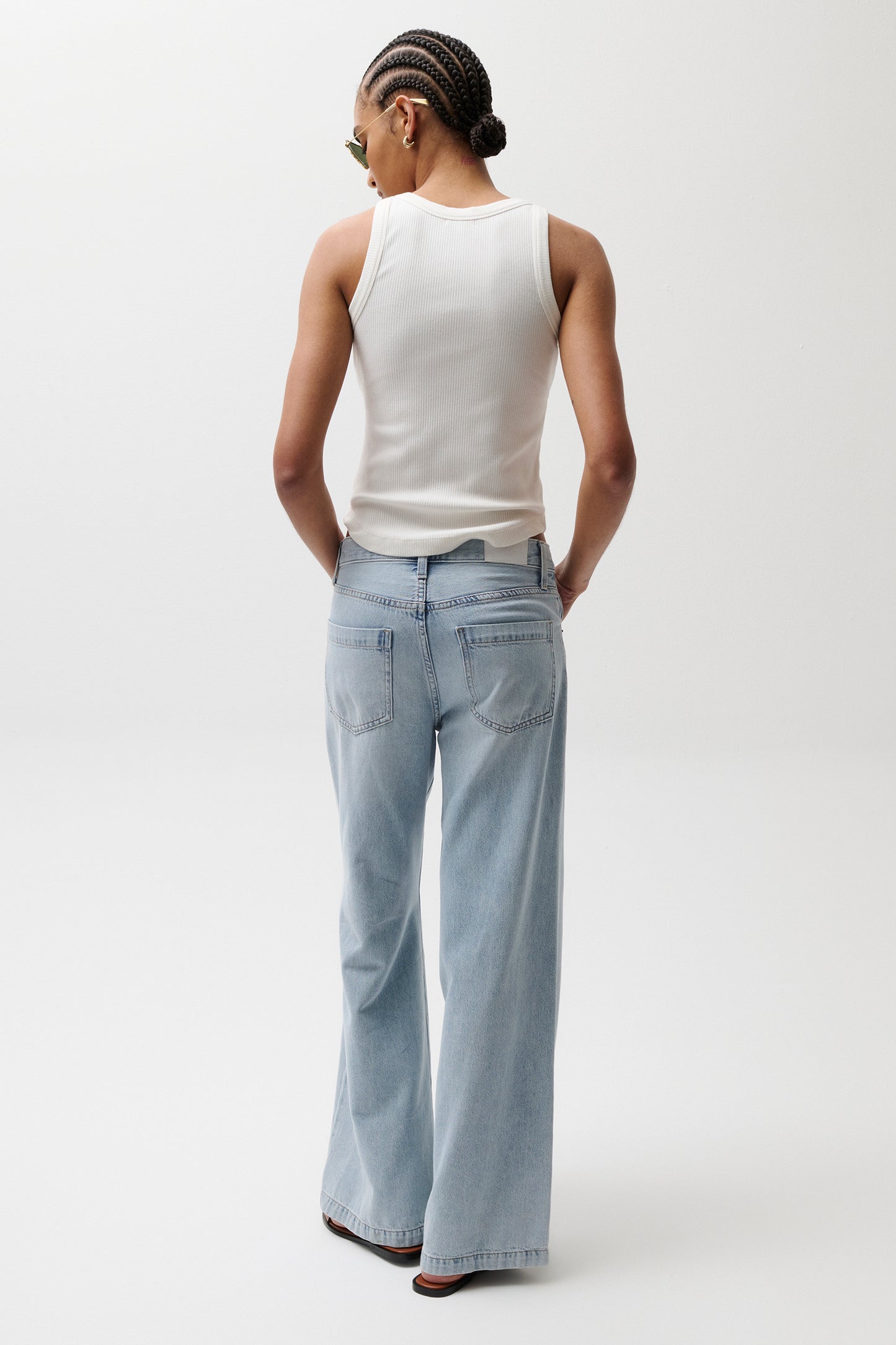 PETITE Jadyn Low Slung Palazzo Jean - Chateau