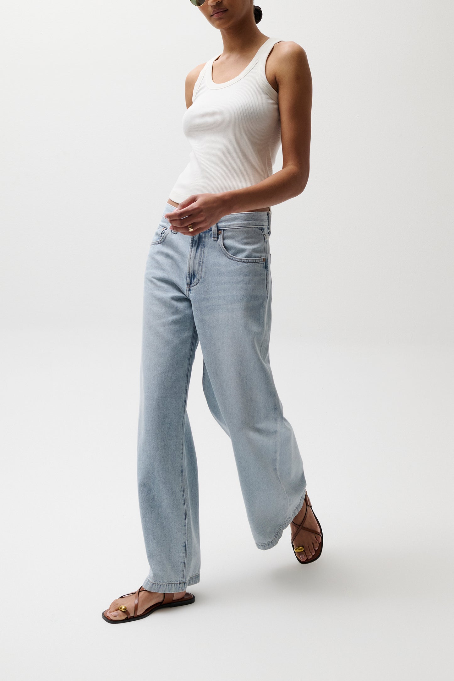 PETITE Jadyn Low Slung Palazzo Jean - Chateau