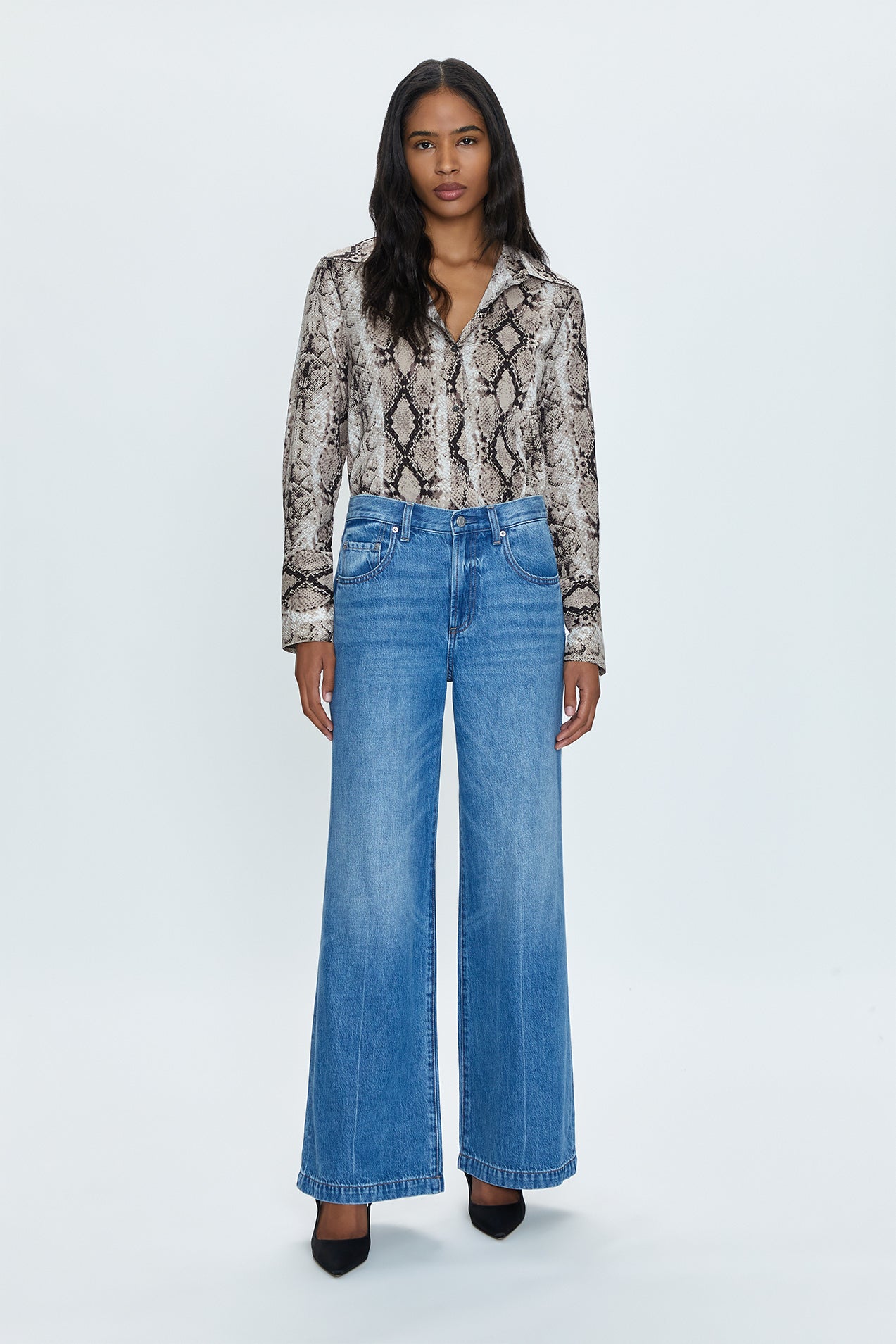 Jadyn Low Slung Palazzo Jean - Echo Park