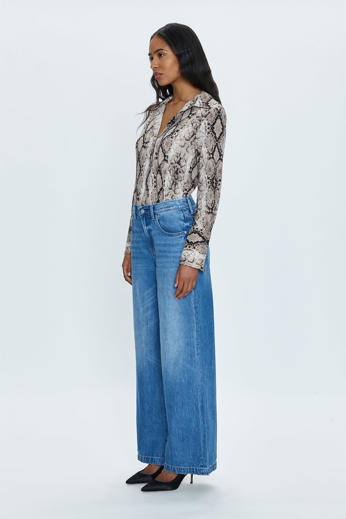 Jadyn Low Slung Palazzo Jean - Echo Park
