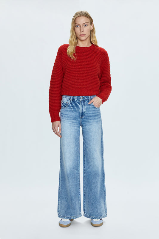 Jadyn Low Slung Palazzo Jean - Runyon