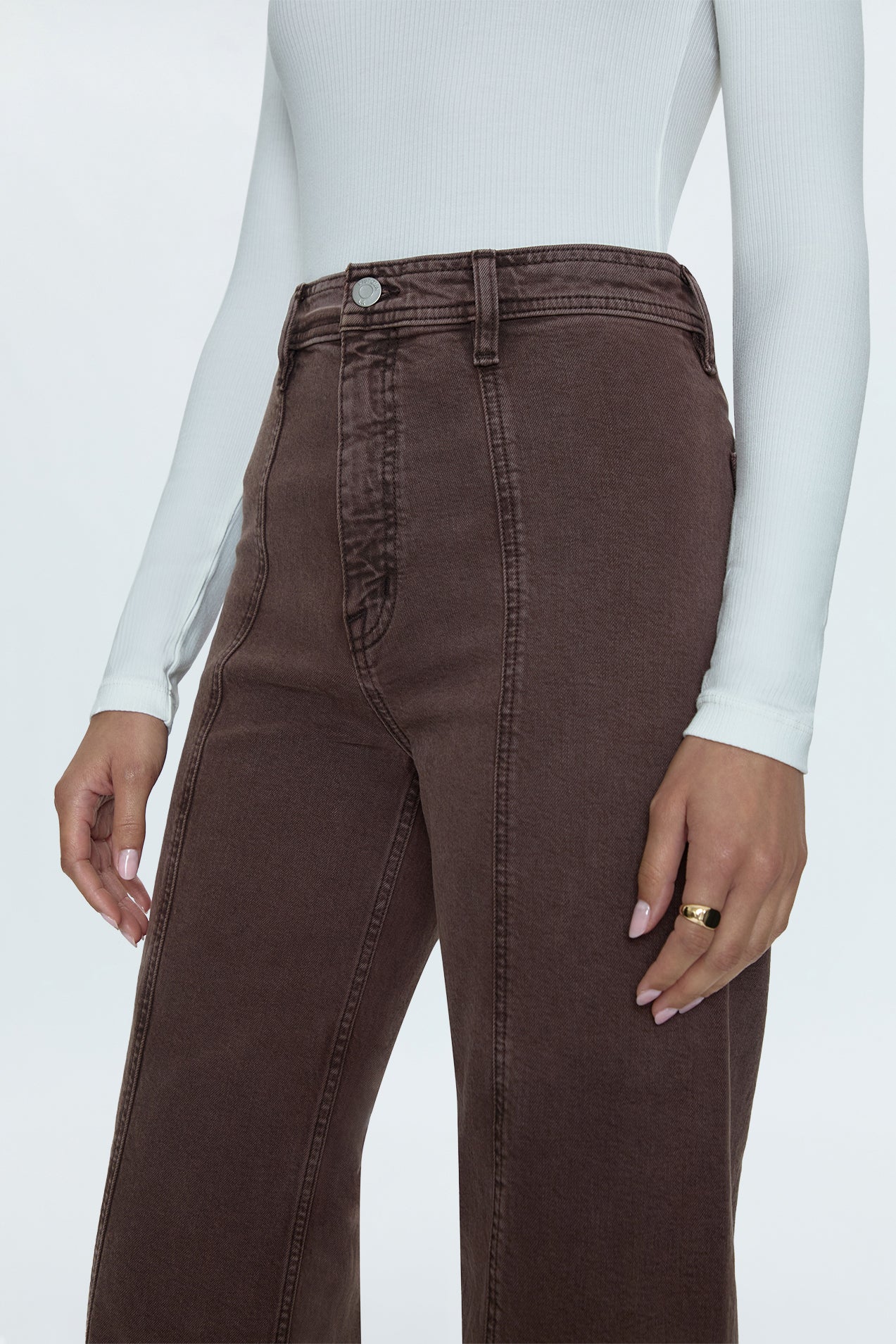 Penny High Rise Wide Jean -  Dark Roast