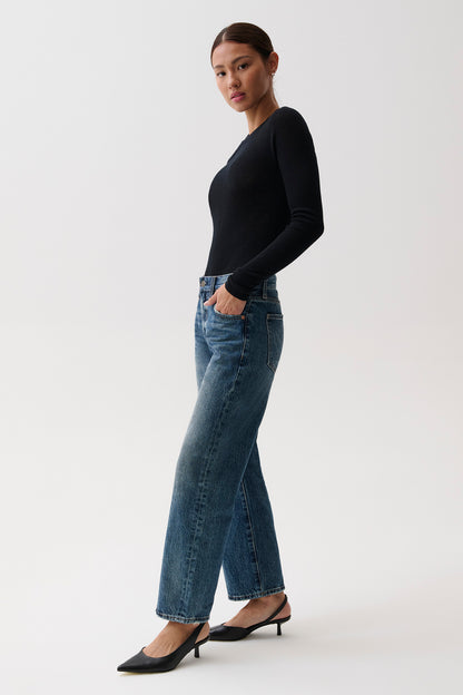 PETITE Lexi Mid Rise Bowed Straight Jean - Artisan