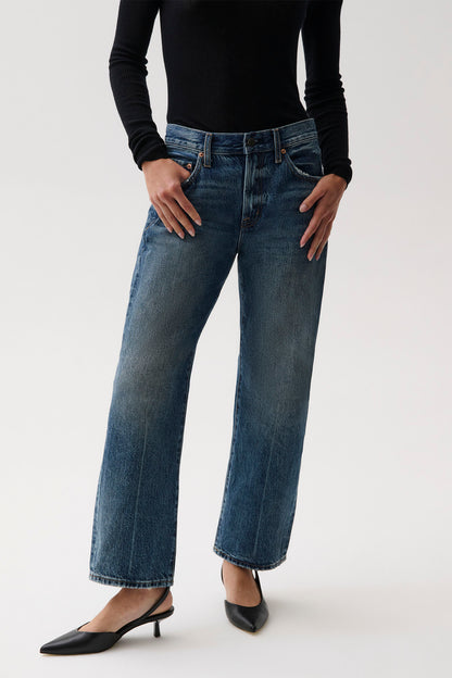 PETITE Lexi Mid Rise Bowed Straight Jean - Artisan
